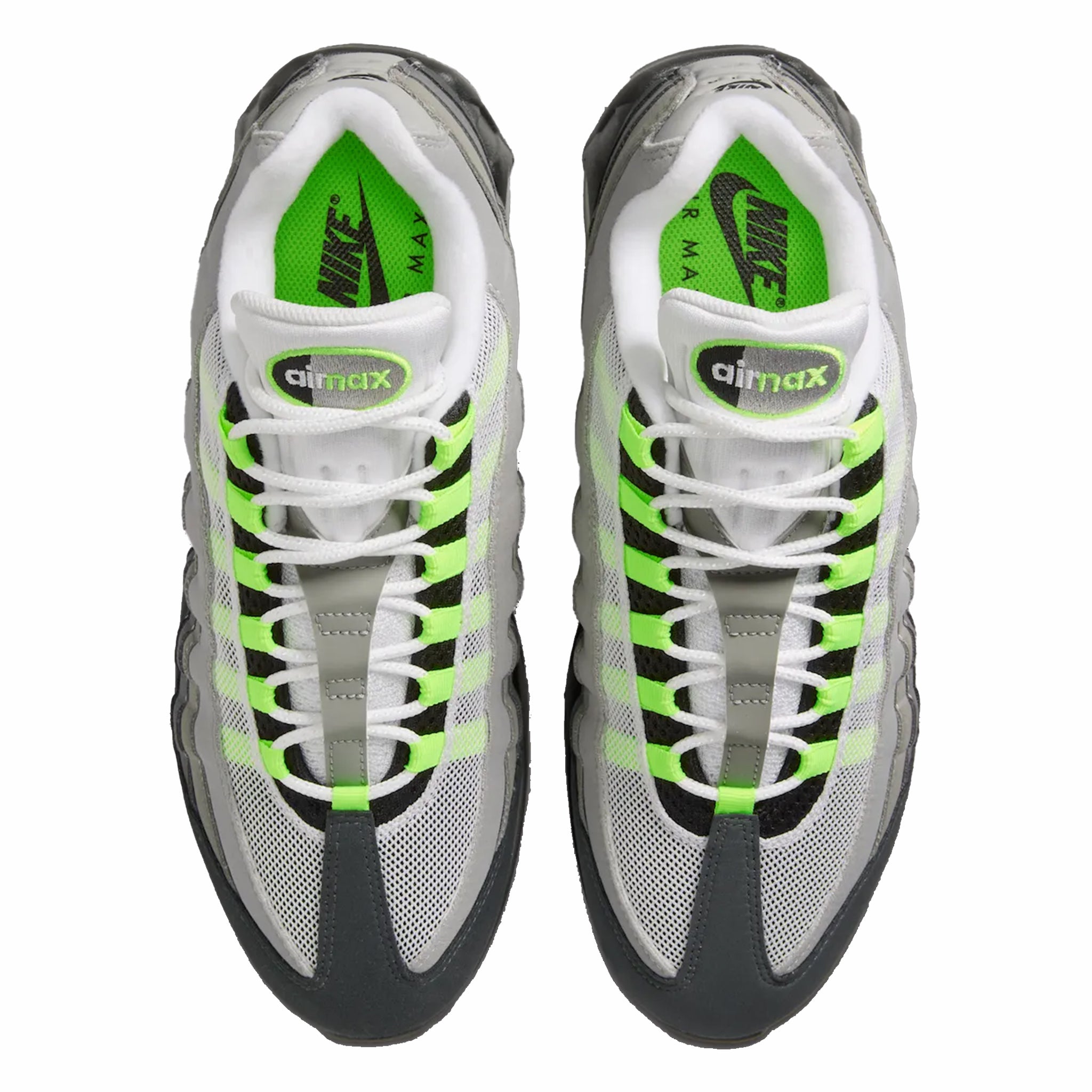 Nike Men's Air Max 95 OG “Neon” Big Bubble (Black/Cool Grey-Neon Yellow) - August Shop