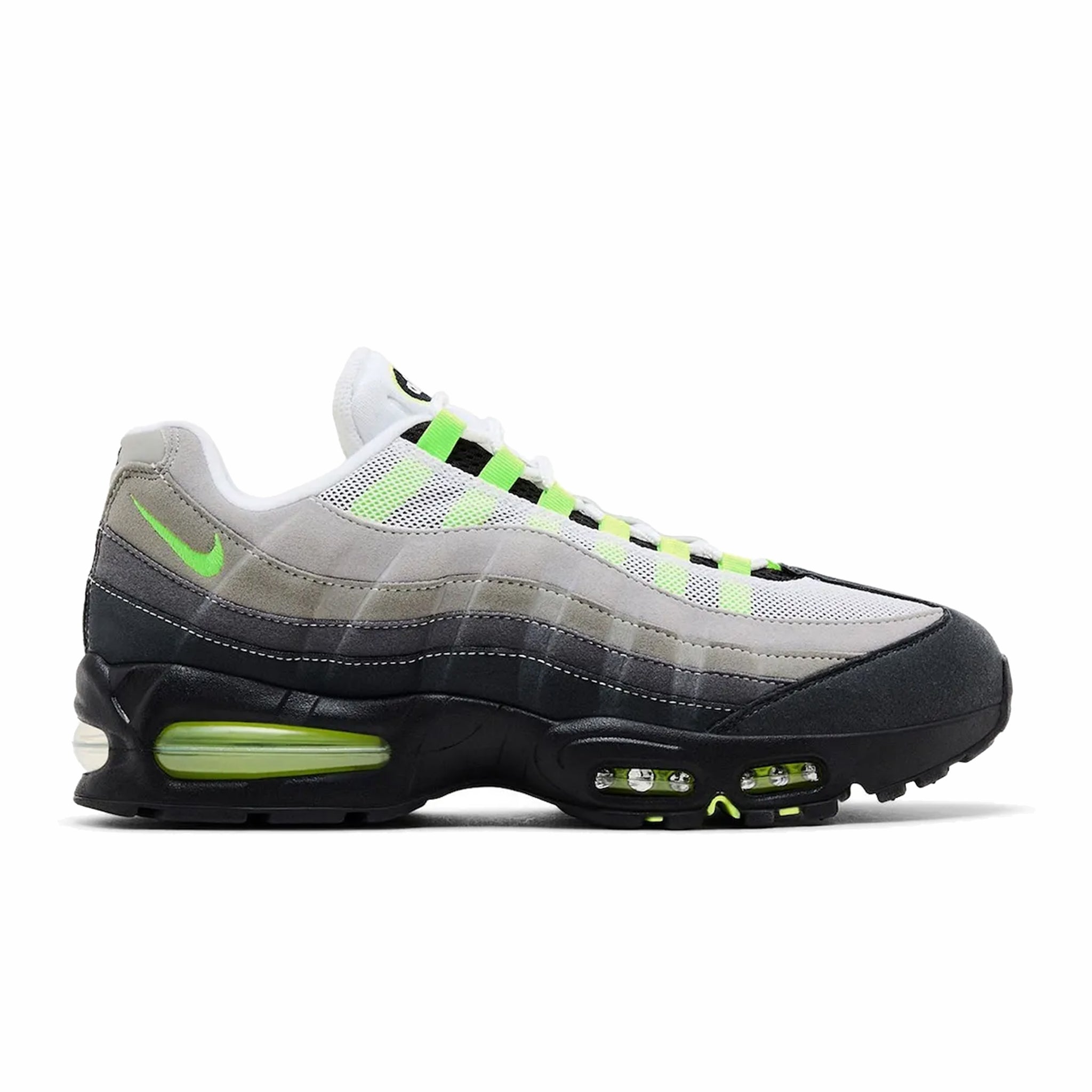 Nike Women's Air Max 95 OG “Neon” Big Bubble (Black/Cool Grey-Neon Yellow) - August Shop