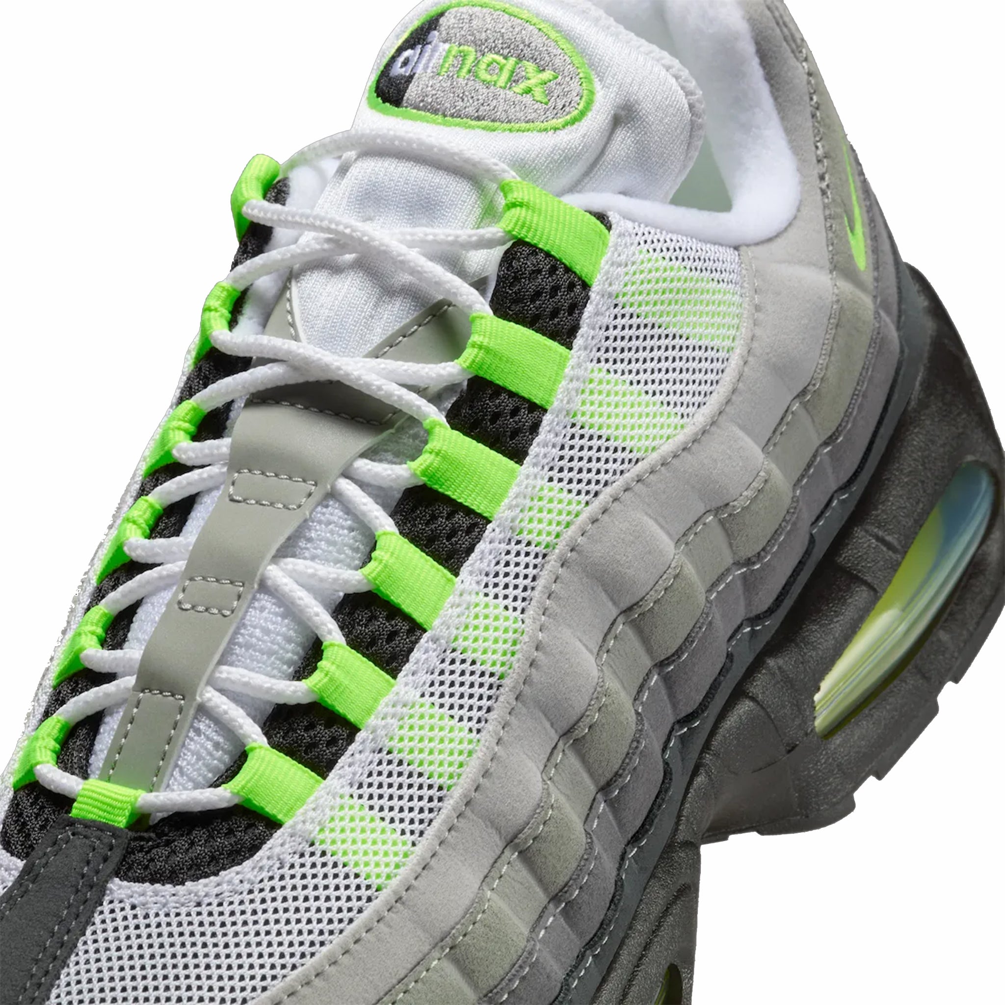 Nike Men's Air Max 95 OG “Neon” Big Bubble (Black/Cool Grey-Neon Yellow) - August Shop