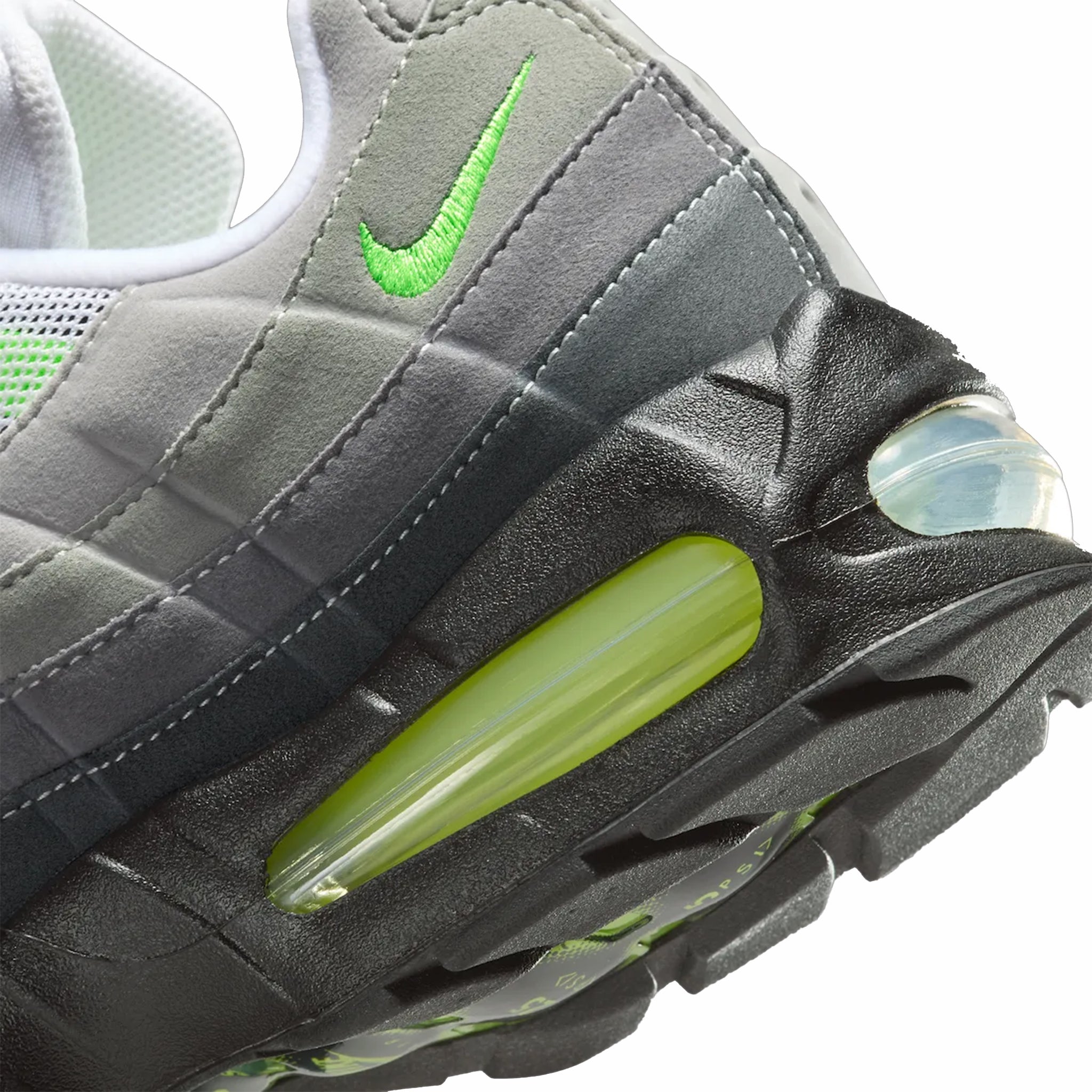 Nike Men's Air Max 95 OG “Neon” Big Bubble (Black/Cool Grey-Neon Yellow) - August Shop