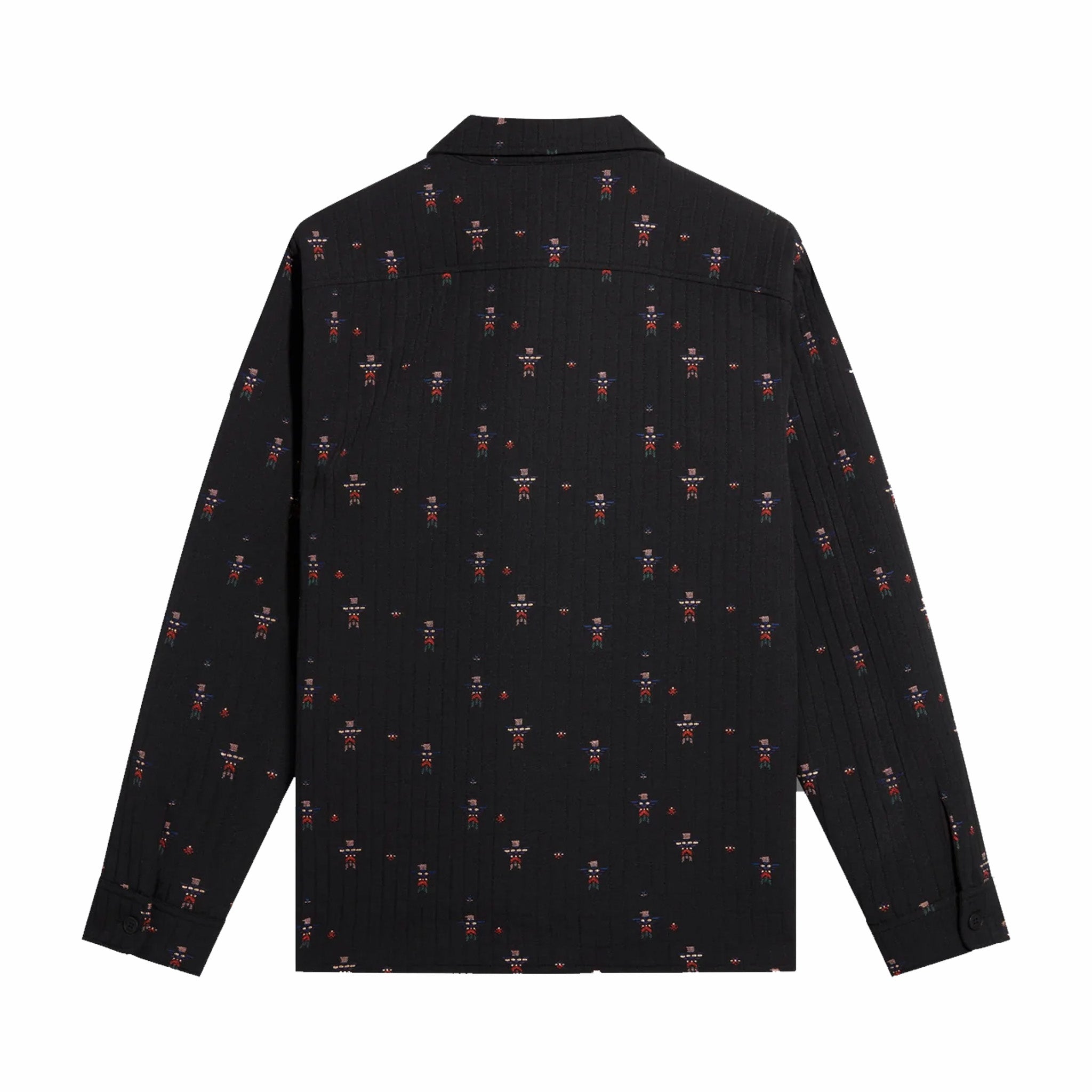 Wax London Whiting Overshirt - Quilted Totem (Black) - August Shop