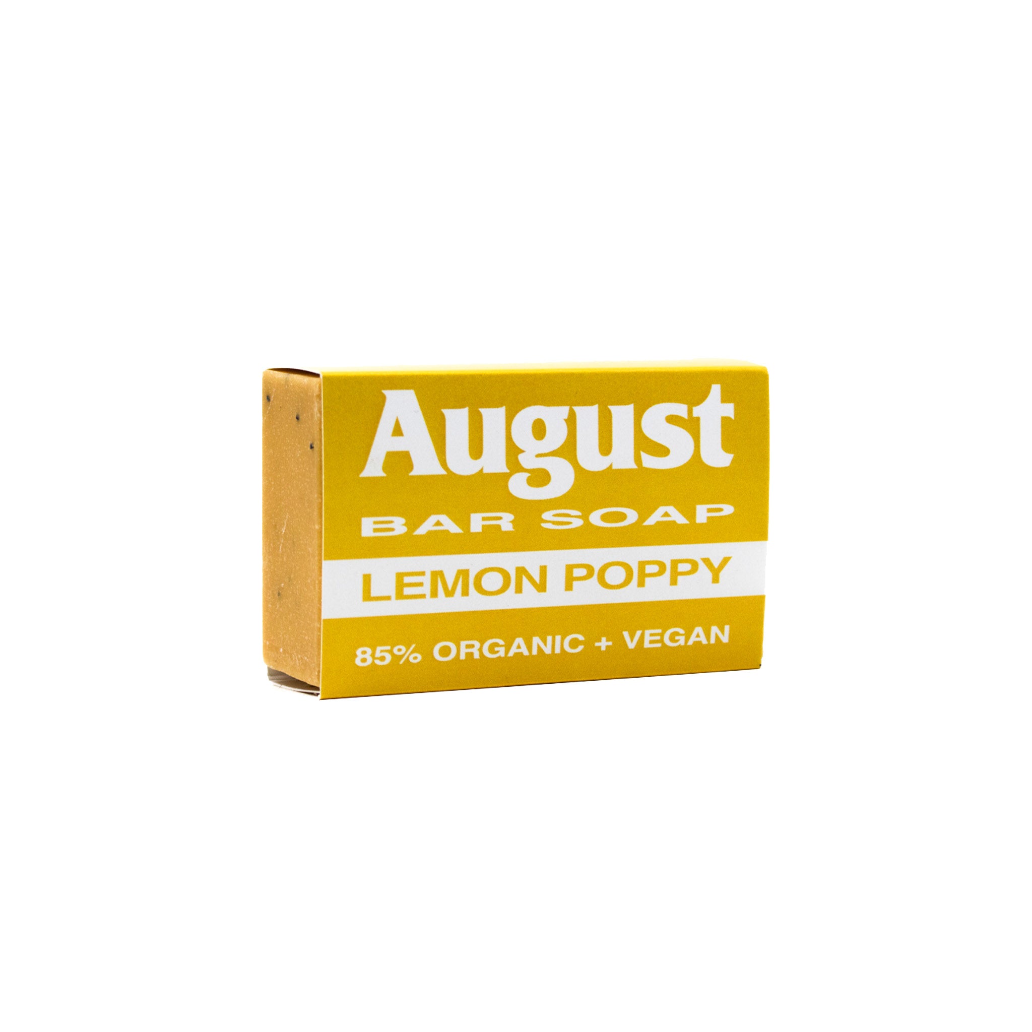 August &quot;Lemon Poppy&quot; Organic Bar Soap - August Shop