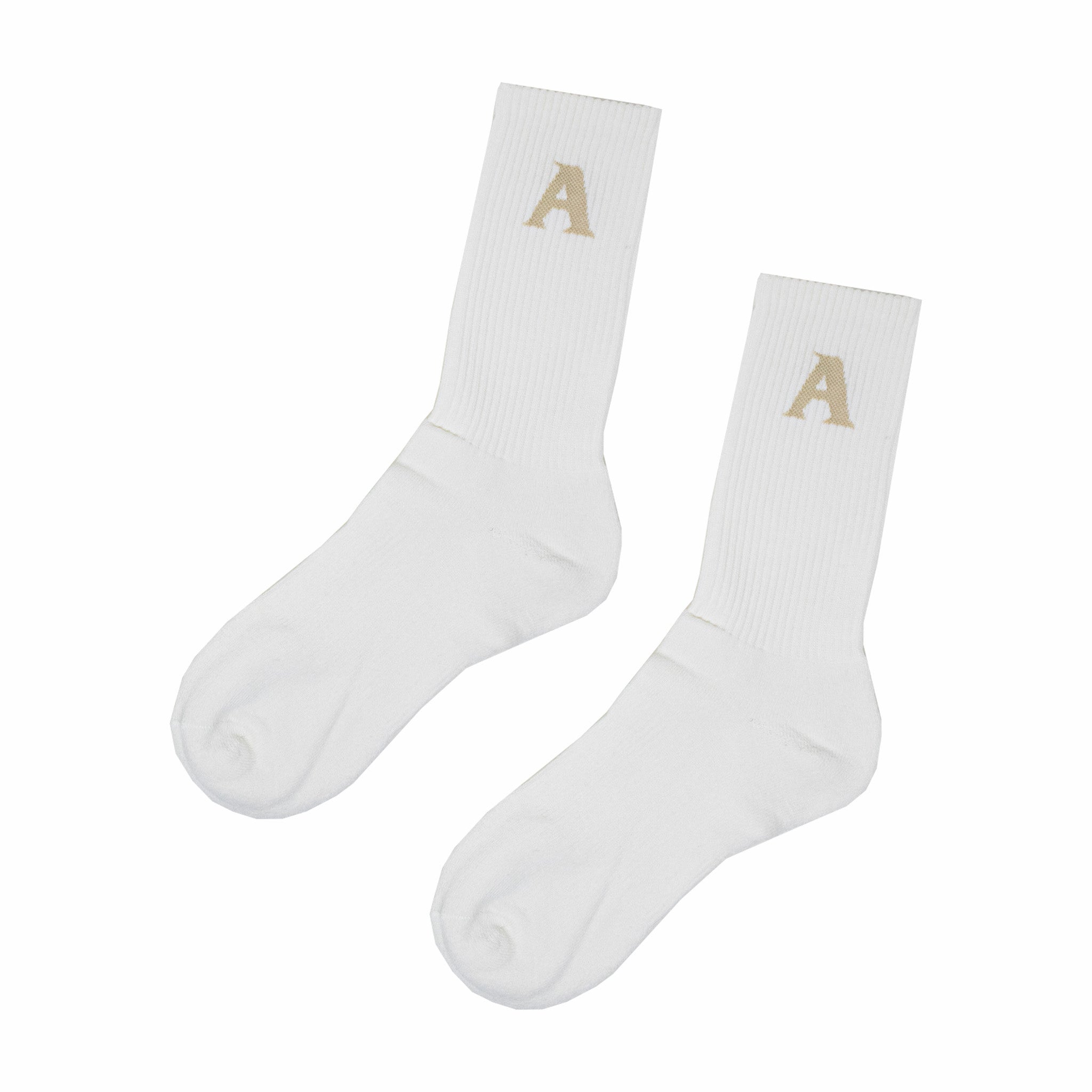 August Cotton Crew Socks (Natural) - August Shop