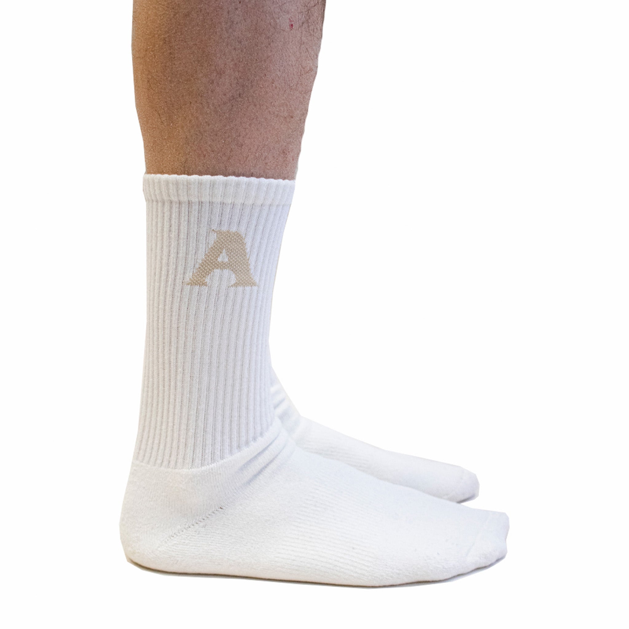 August Cotton Crew Socks (Natural) - August Shop