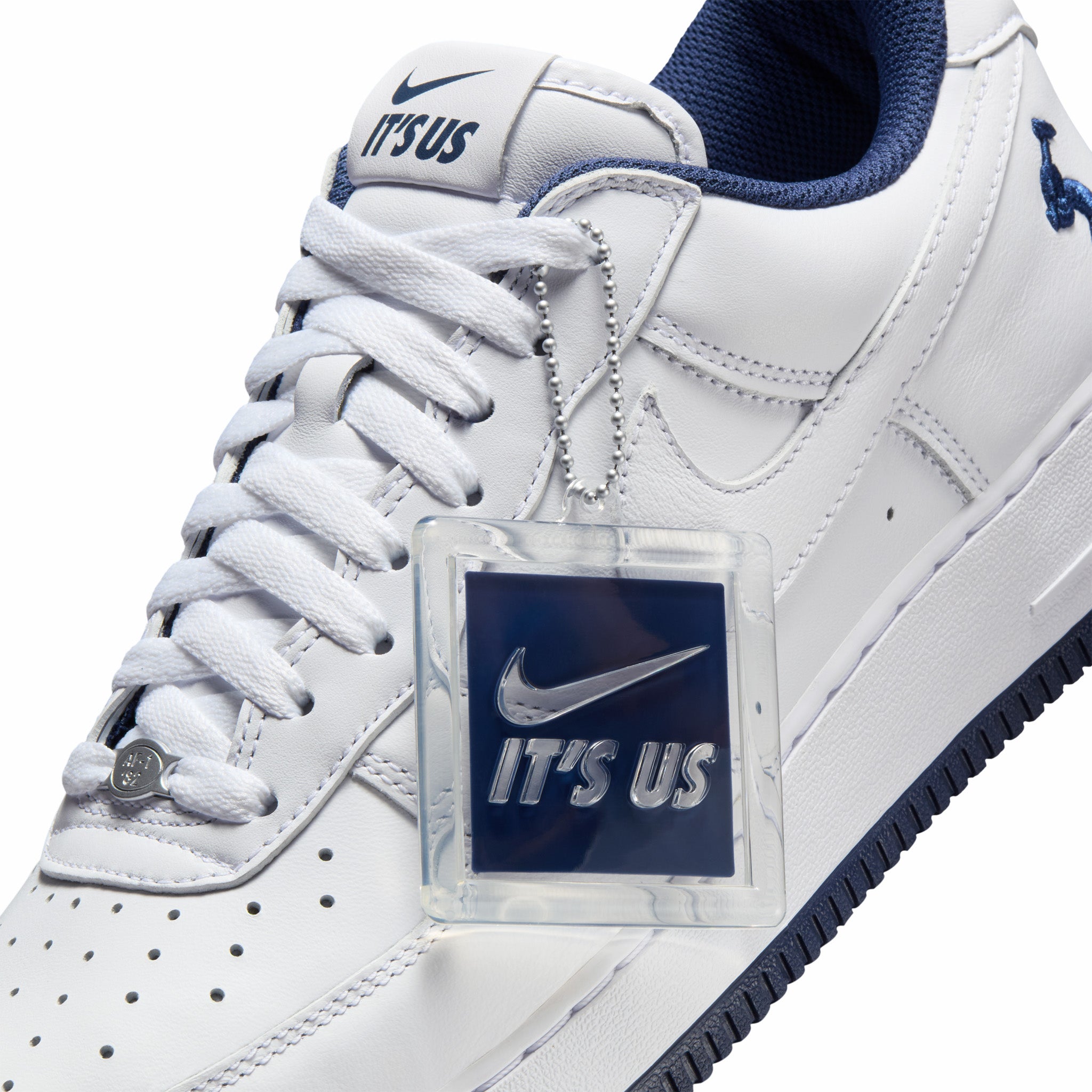 Nike x Lil Yachty &quot;Us&quot; Force 1 (White/White-Midnight Navy-Dark Powder Blue) - August Shop