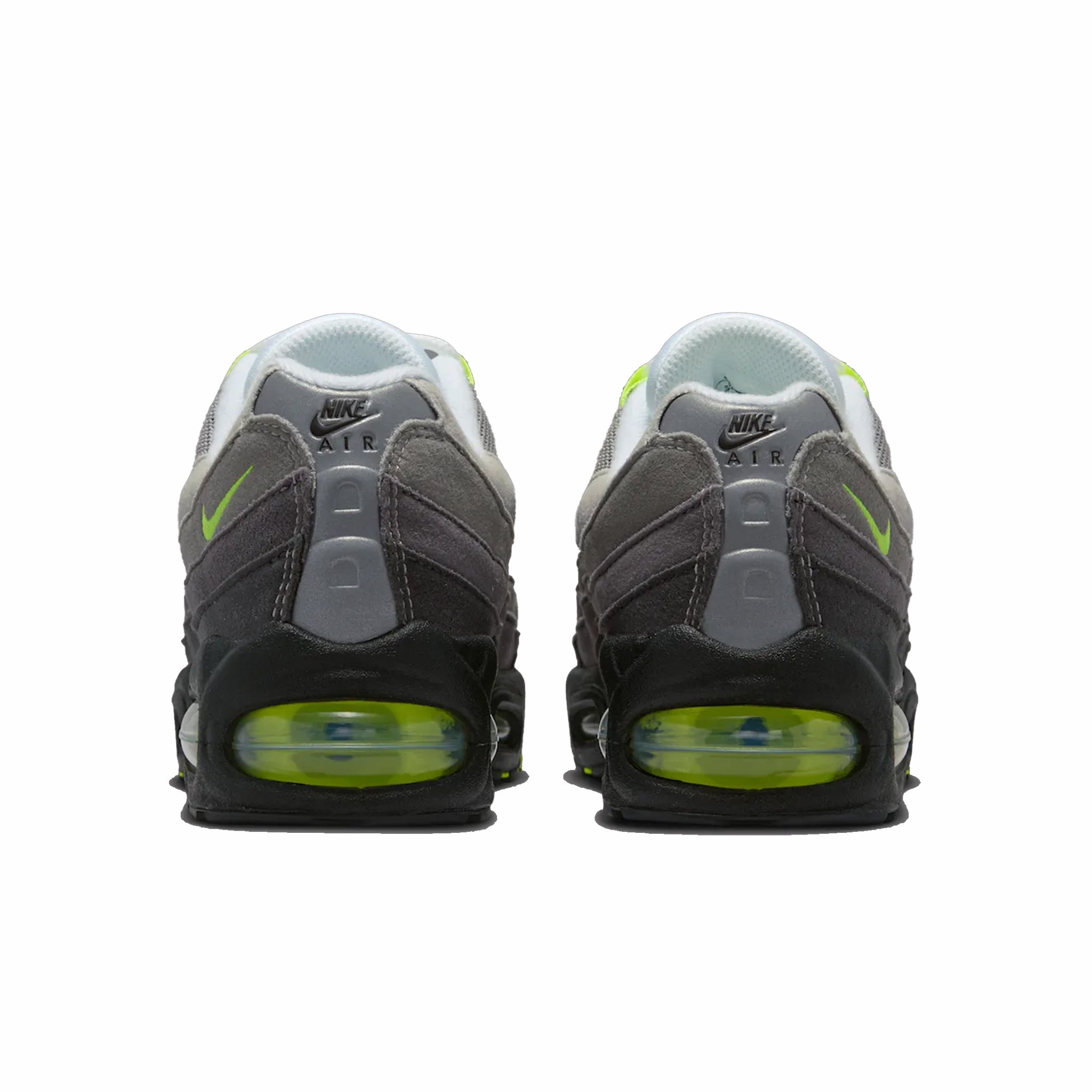 Nike Grade School Air Max 95 OG “Neon” Big Bubble (Black/Cool Grey-Neon Yellow) - August Shop