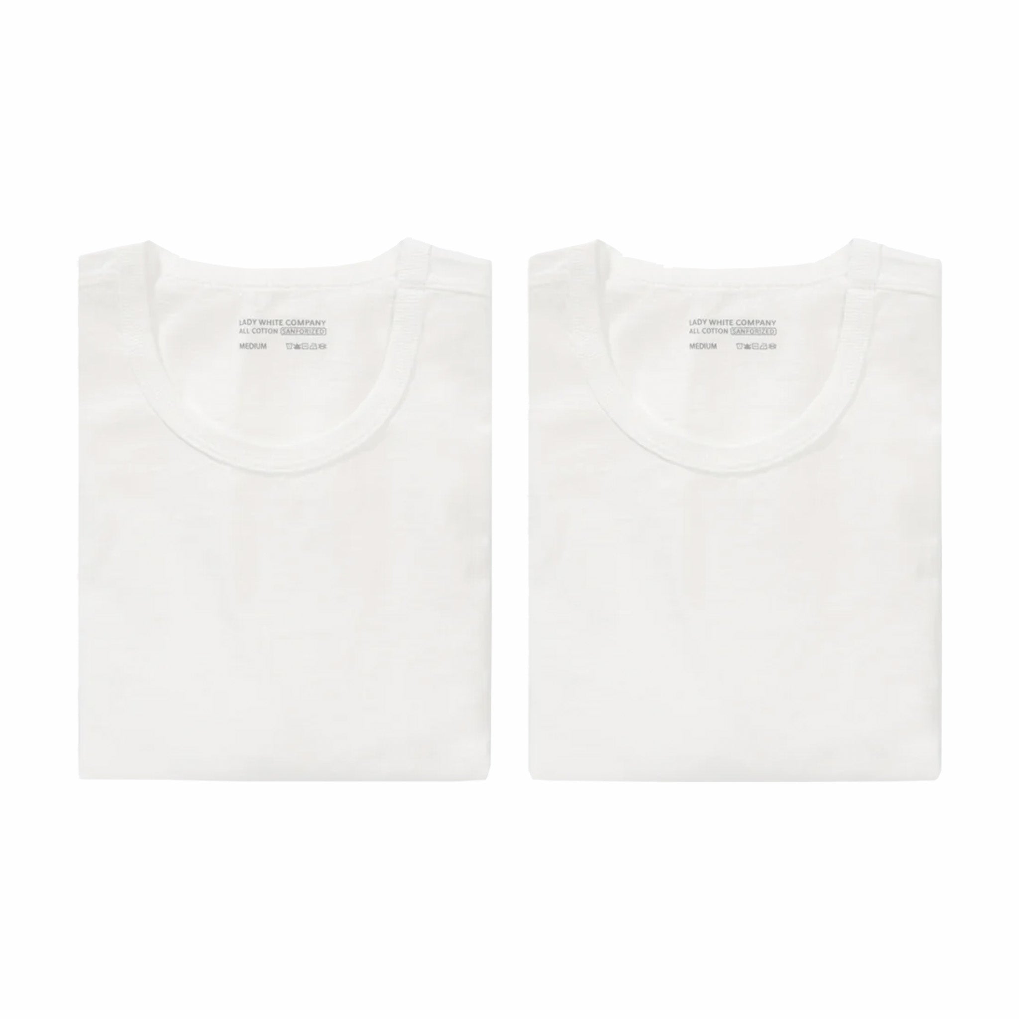 Lady White Co. Tubular T-Shirt 2-Pack (White) - August Shop
