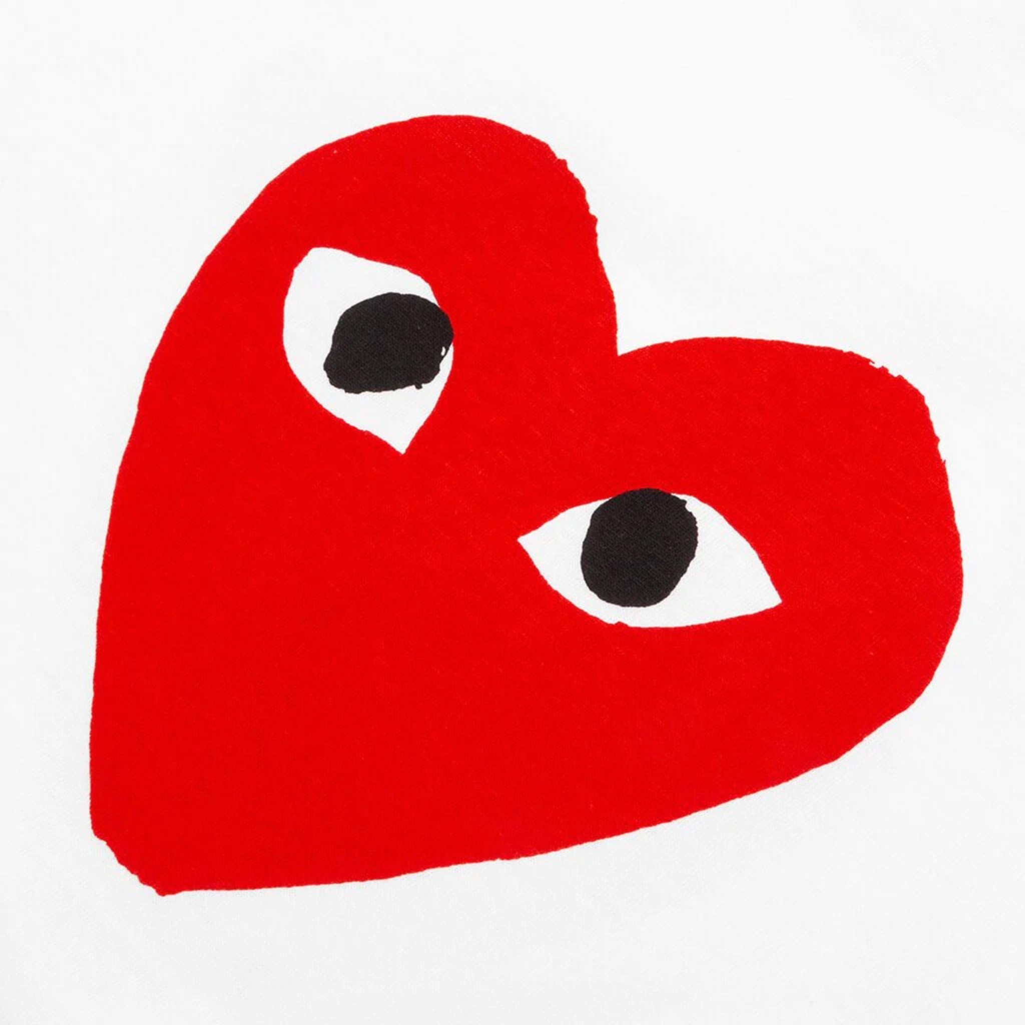 Comme des Garçons PLAY Red Heart T-Shirt (White) T222 - August Shop