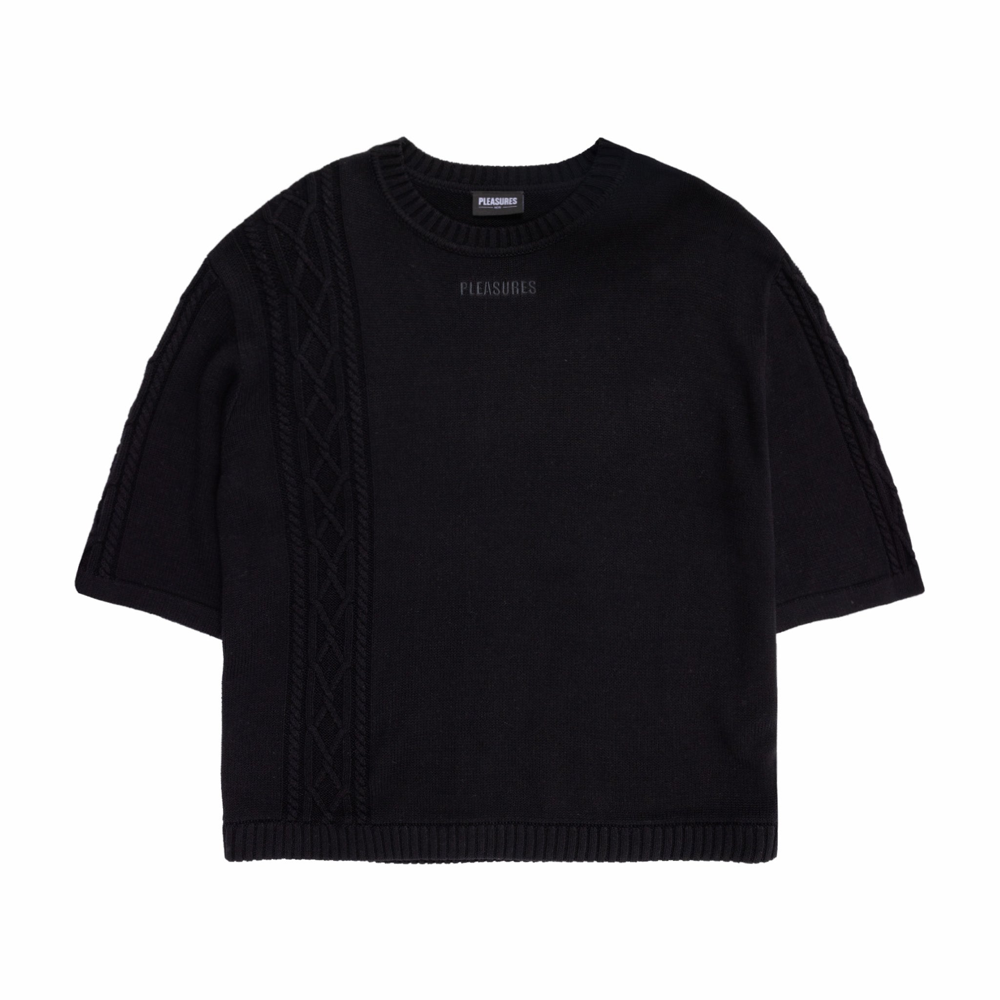 Pleasures Charlie Mock Neck Knit Shirt (Black) - August Shop