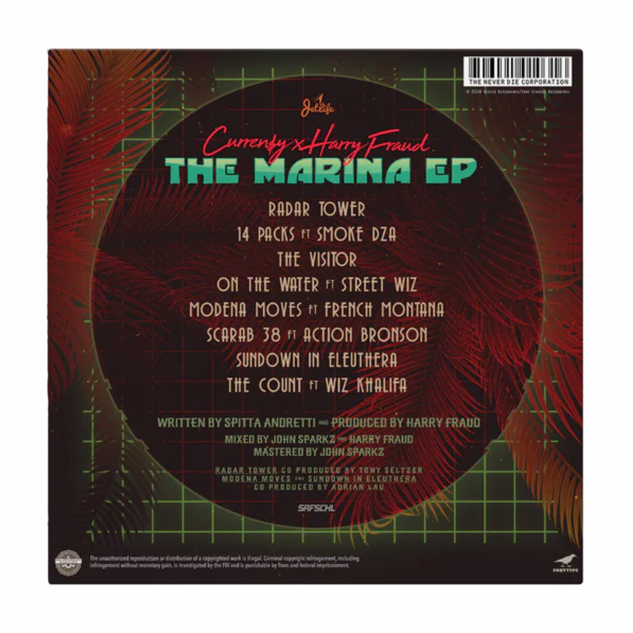 Curren$y &amp; Harry Fraud &quot;The Marina&quot; EP - August Shop