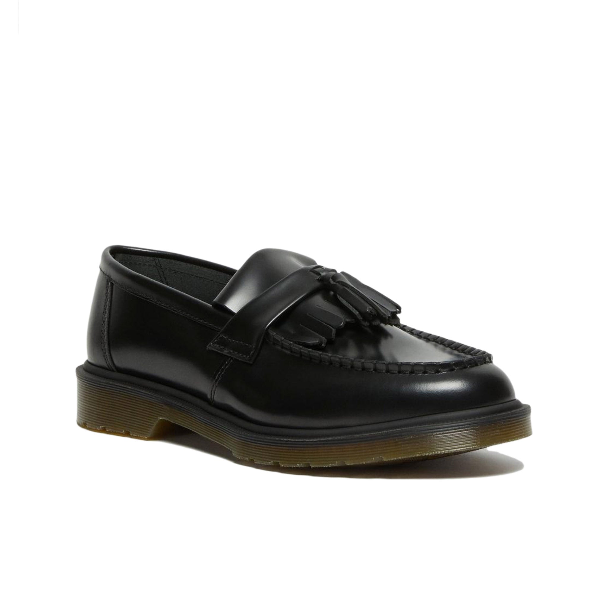 Dr. Martens Adrian Smooth Leather Tassel Loafers (Black Polished Smooth) - August Shop