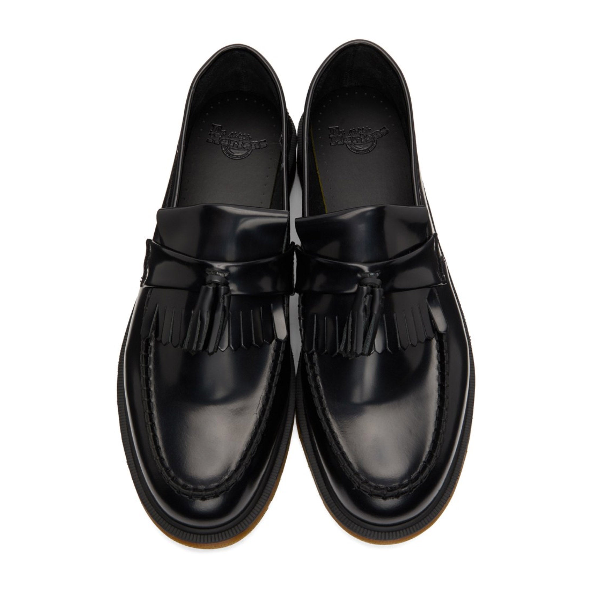 Dr. Martens Adrian Smooth Leather Tassel Loafers (Black Polished Smooth) - August Shop
