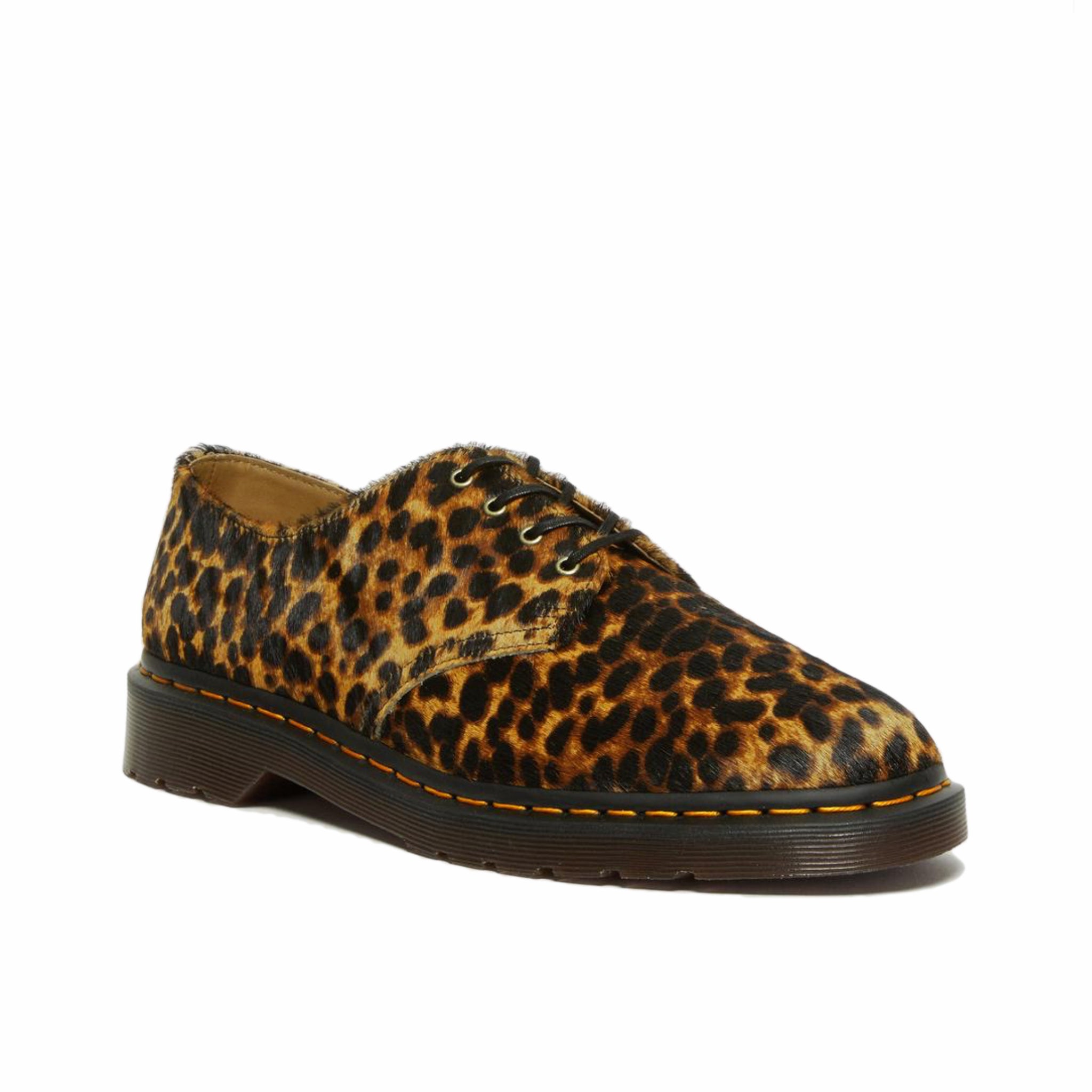 Dr. Martens Smiths Hair On Leopard Print Shoe (Micro Leopard) - August Shop