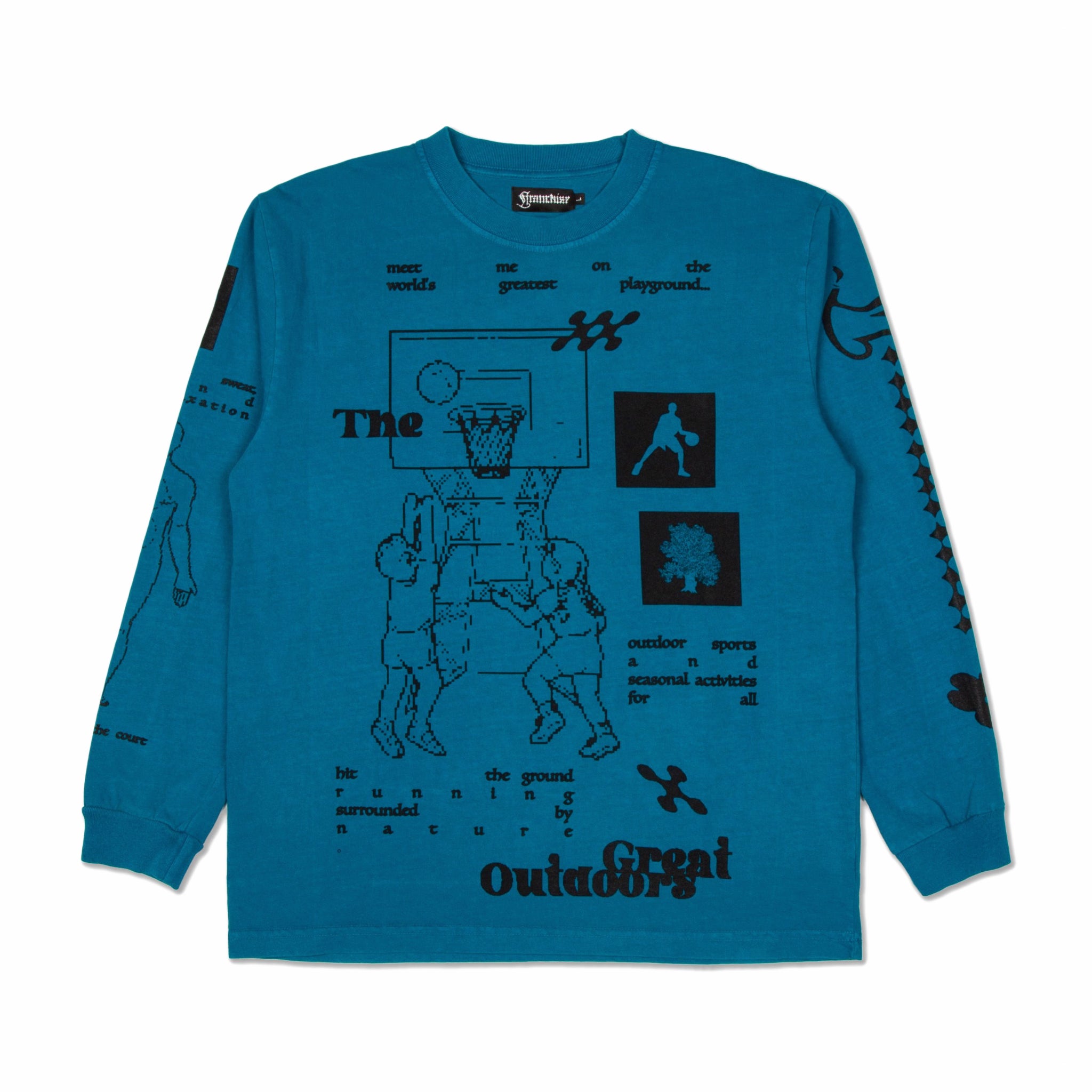 Franchise Outdoors L/S Tee (Washed Teal) - August Shop