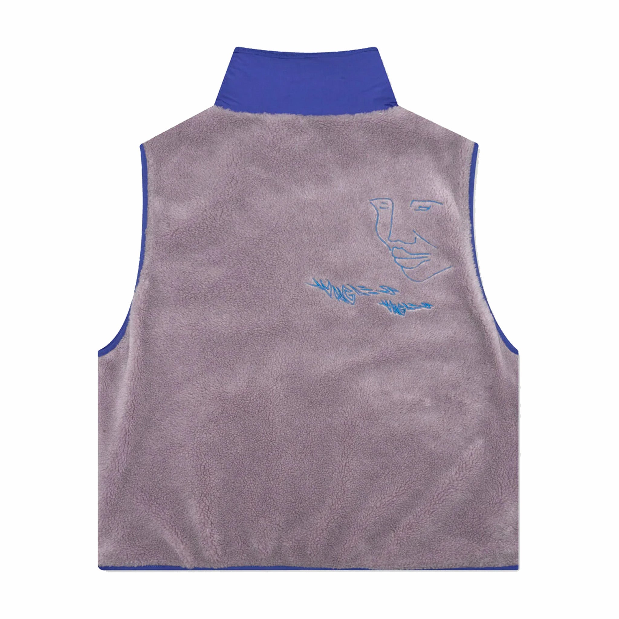 Jungles Fuzzy Vest (Brown/Blue) - August Shop
