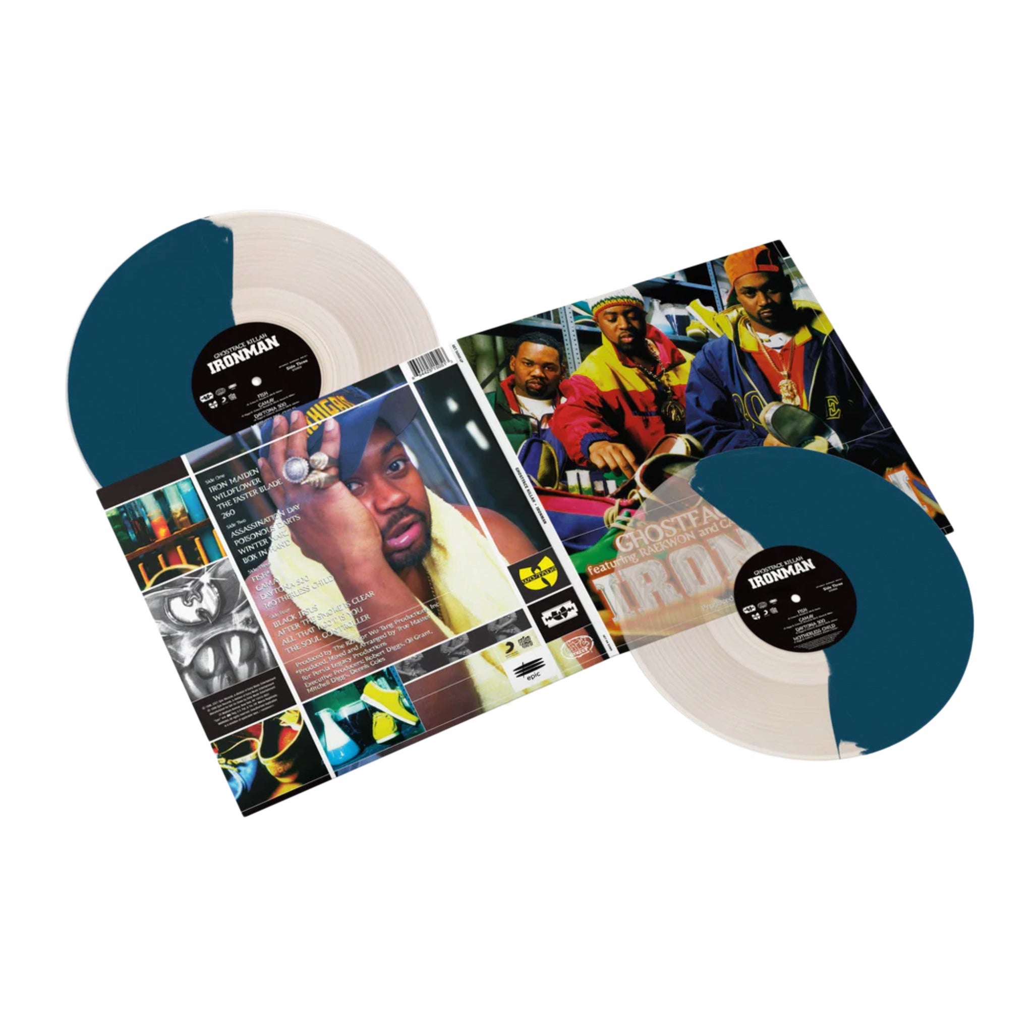 Ghostface Killah - Ironman 2xLP 25th Anniversary Edition (Blue &amp; Cream Vinyl) - August Shop
