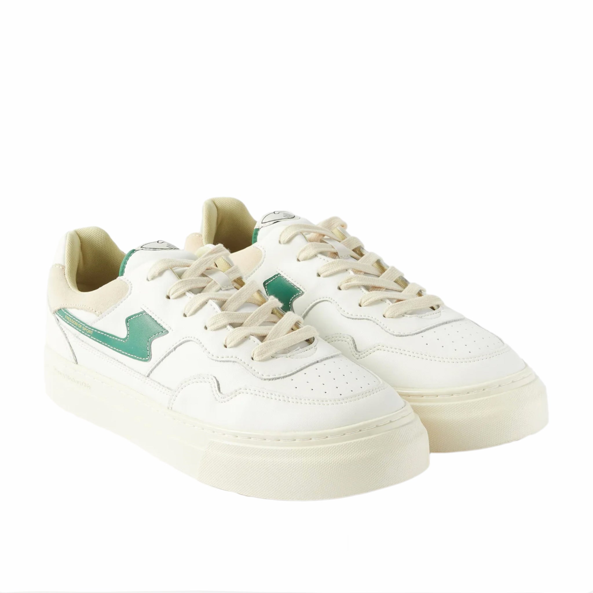 Stepney Workers Club Pearl S-Strike Leather (White/Green) - August Shop